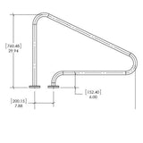 S.R. Smith Deck Mounted Stair Rail - Flange / Single