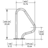 S.R. Smith Narrow Figure 4 Grab Rail - Flange / Single